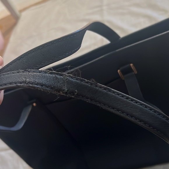 Michael Michael Kors Blue Laptop Saffiano Leather Tote GUC - Picture 6 of 10